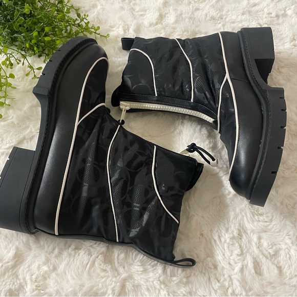 COACH Leona Monogram Nylon Ankle Boots - Picture 9 of 16